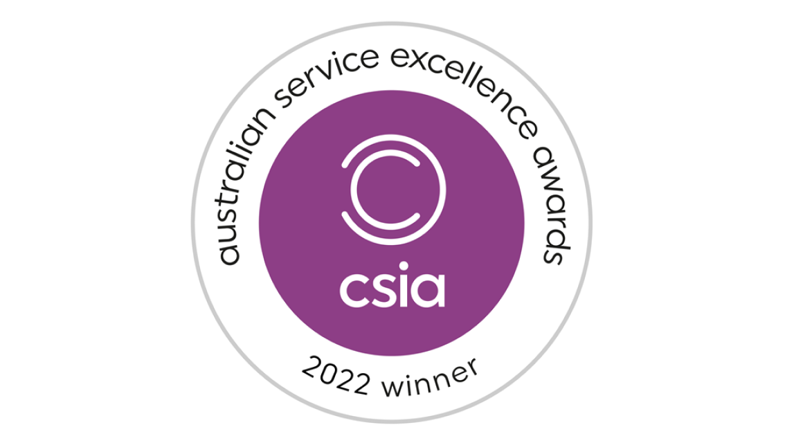 CSIA 22 winner of the australian service excellence awards